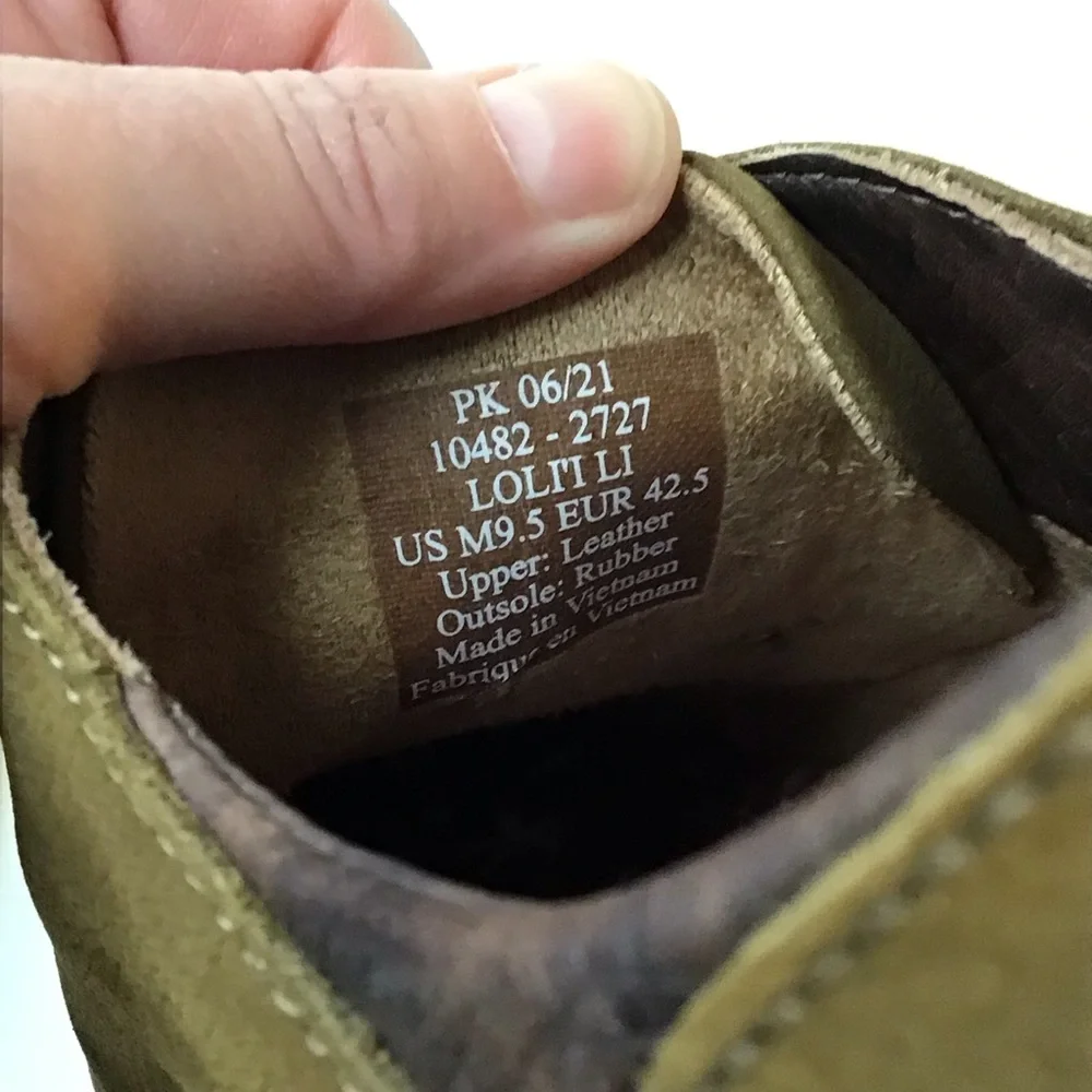 OLUKAI Men's Loli'l Li Ray/Ray Brown Suede Sneakers Oxfords 9.5